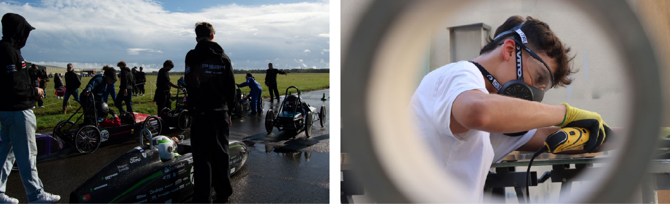 Técnico’s PSEM team preparing and testing their competition prototypes